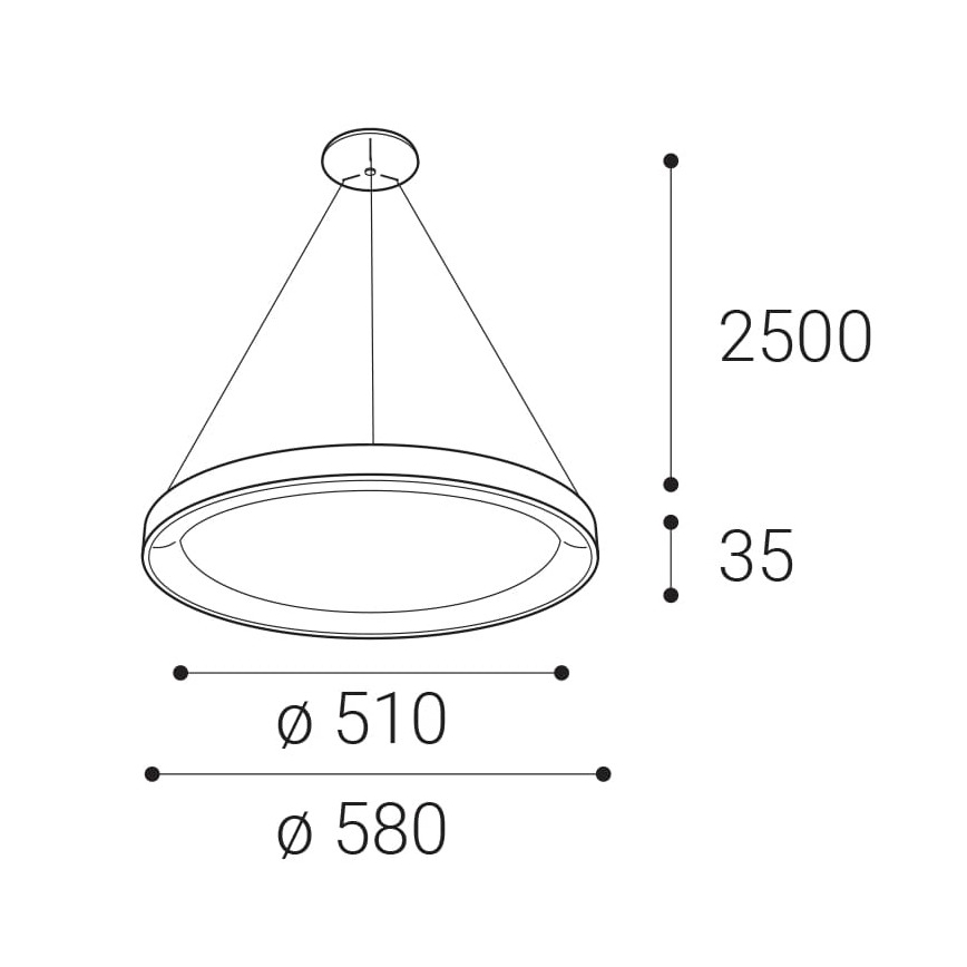 LED2 - LED Lühter BELLA LED/48W/230V 3000K/4000K valge