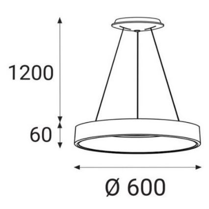 LED2 - LED Lühter BELLA LED/50W/230V 3000/4000K must