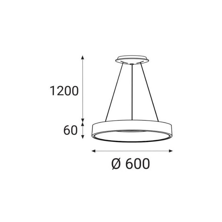 LED2 - LED Lühter BELLA LED/50W/230V 3000/4000K must