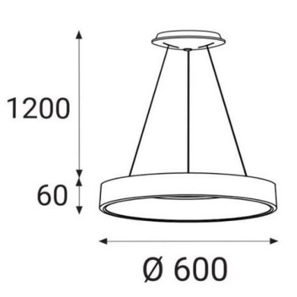 LED2 - LED Lühter BELLA LED/50W/230V 3000/4000K valge