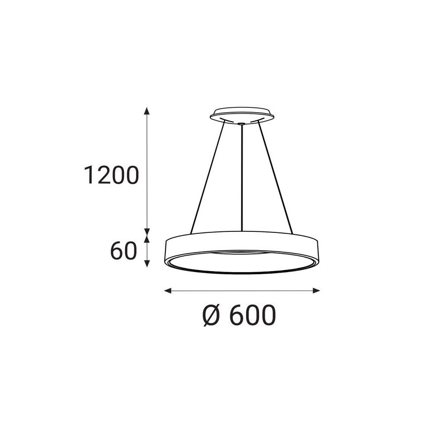 LED2 - LED Lühter BELLA LED/50W/230V 3000K d. 60 cm valge