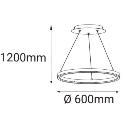 LED2 - LED Lühter CIRCLE LED/42W/230V