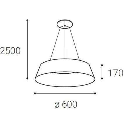 LED2 - LED Lühter KATY LED/60W/230V 3000/4000K valge