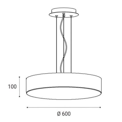 LED2 - LED Lühter MONO LED/60W/230V 3000/4000K must