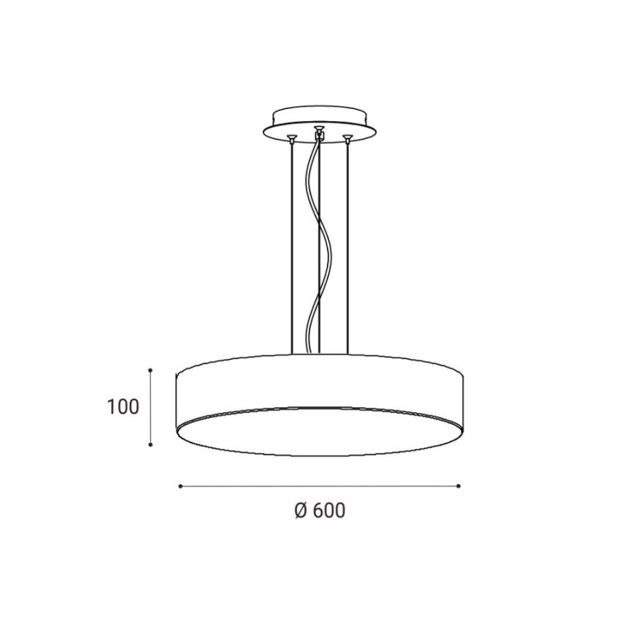 LED2 - LED Lühter MONO LED/60W/230V 3000/4000K must