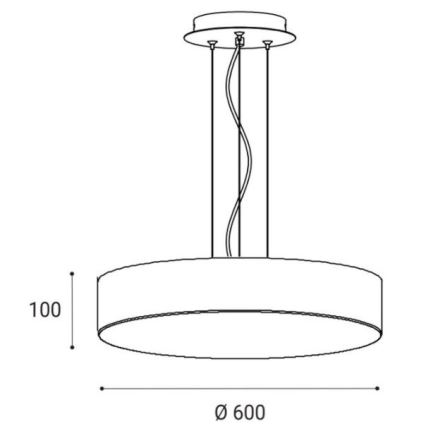 LED2 - LED Lühter MONO LED/60W/230V 3000/4000K valge