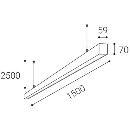 LED2 - LED Lühter NOLI LED/60W/230V 3000K/3500K/4000K must