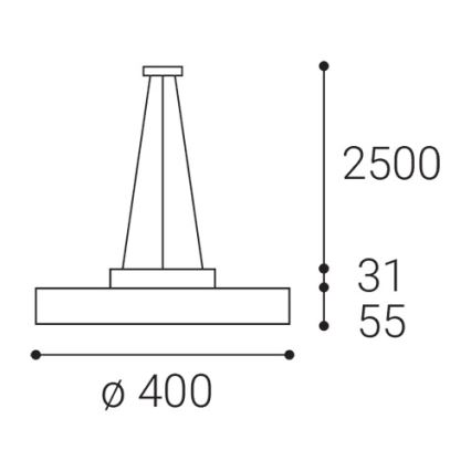 LED2 - LED Lühter ROTO LED/48W/230V 2700K/3300K/4000K IP40 valge d. 40 cm
