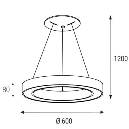 LED2 - LED Lühter SATURN LED/50W/230V 3000/4000K valge