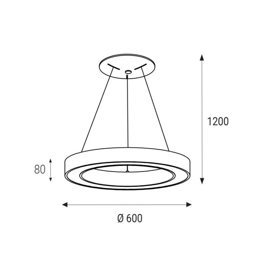 LED2 - LED Lühter SATURN LED/50W/230V 3000/4000K valge
