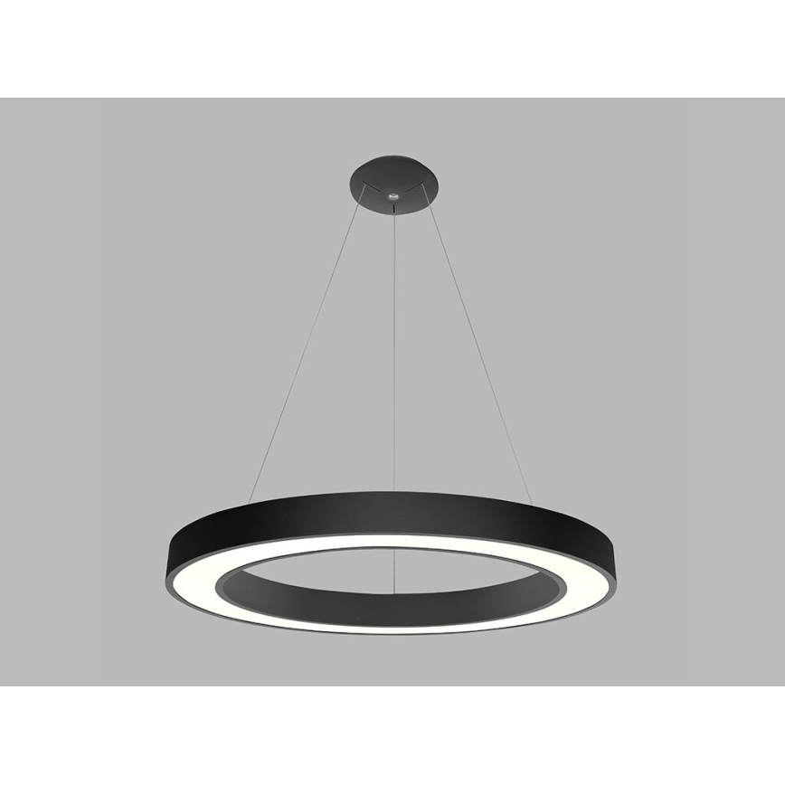 LED2 - LED Lühter SATURN LED/80W/230V 3000K d. 80 cm must