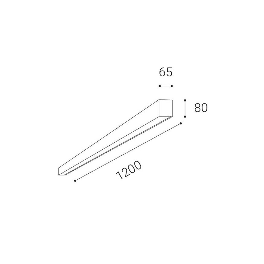 LED2 - LED Pinnale kinnitatav laevalgusti LINO LED/30W/230V 3000/3500/4000K must