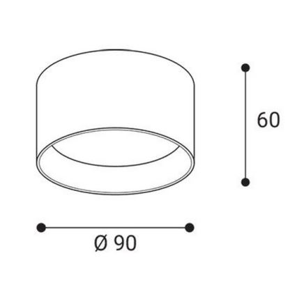 LED2 - LED punktvalgusti ZETA ON LED/8W/230V 3000/3500/4000K läbimõõt 9 cm must