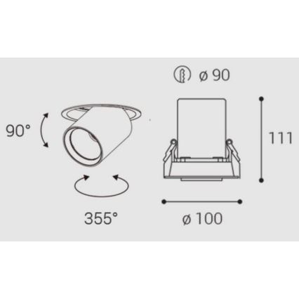 LED2 - LED Ripplaevalgusti HIDE LED/20W/230V CRI 90 must