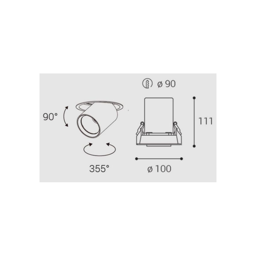 LED2 - LED Ripplaevalgusti HIDE LED/20W/230V CRI 90 must