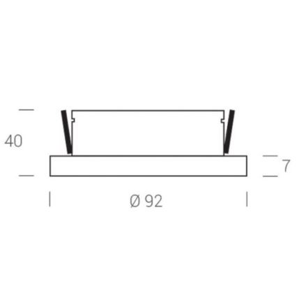 LED2 - LED Süvistatav kohtvalgusti STATIC LED/7W/230V IP44