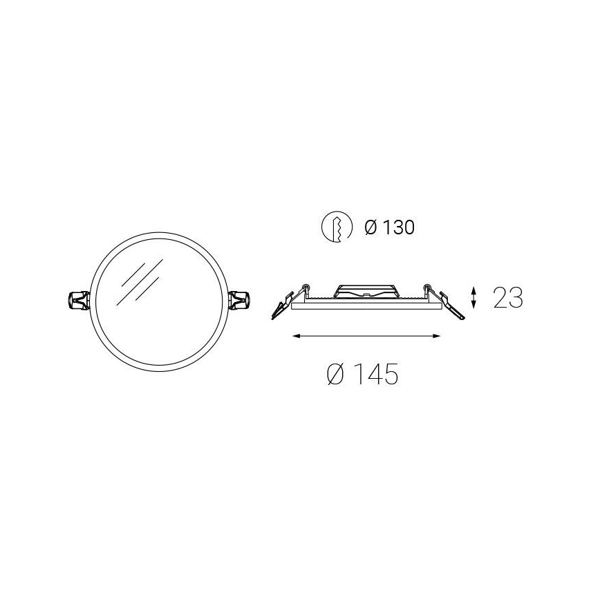 LED2 - LED Süvistatav valgusti vannituppa SLIM LED/10W/230V IP43 CRI 90