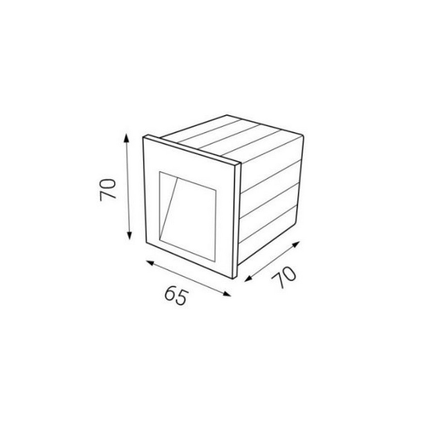 LED2 - LED Süvistatav välivalgusti STEP IN LED/3W/230V IP54