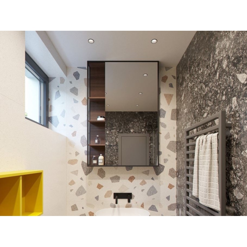 LED2 - LED Süvistatav vannitoavalgusti RAY LED/10W/230V must IP44