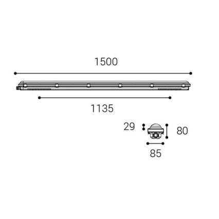 LED2 - LED Tööstuslik valgusti DUSTER LED/52W/230V IP66