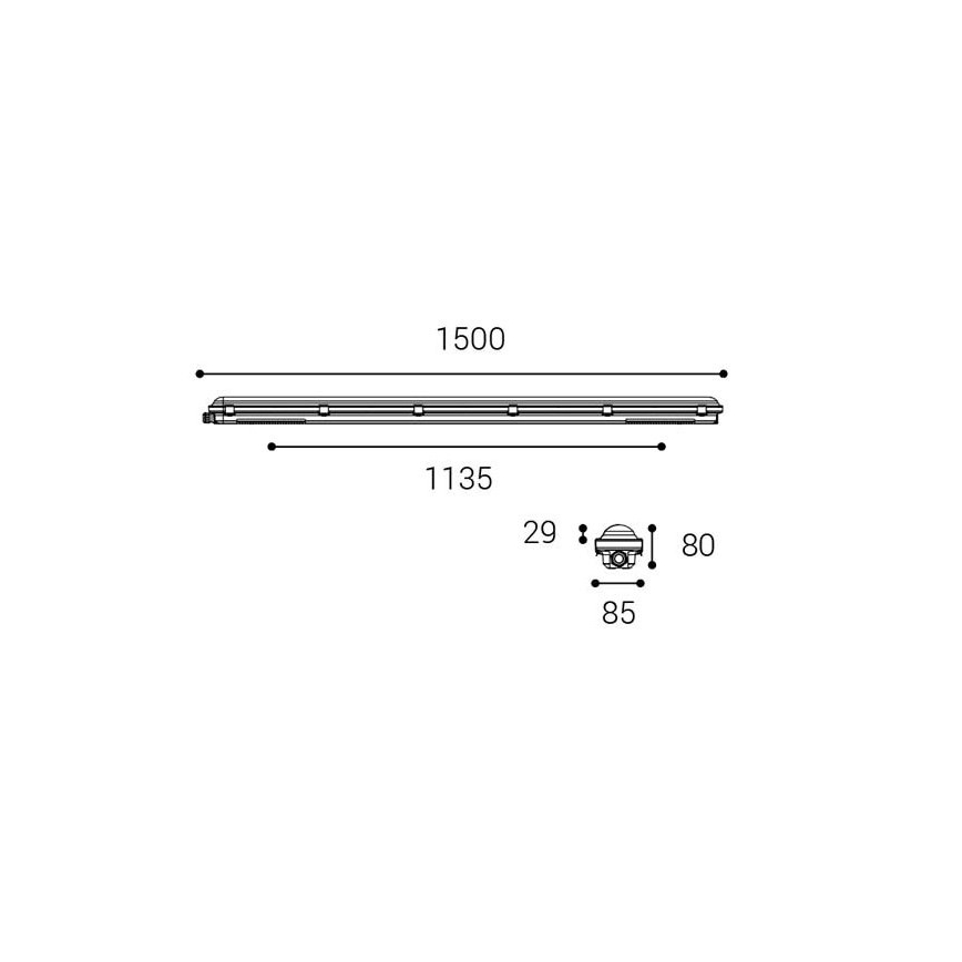 LED2 - LED Tööstuslik valgusti DUSTER LED/52W/230V IP66
