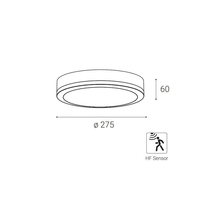 LED2 - LED Väli laevalgusti anduriga KERY LED/18W/230V IP65 must