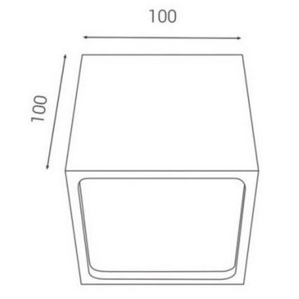 LED2 - LED Väli laevalgusti CUBE LED/12W/230V antratsiit IP54