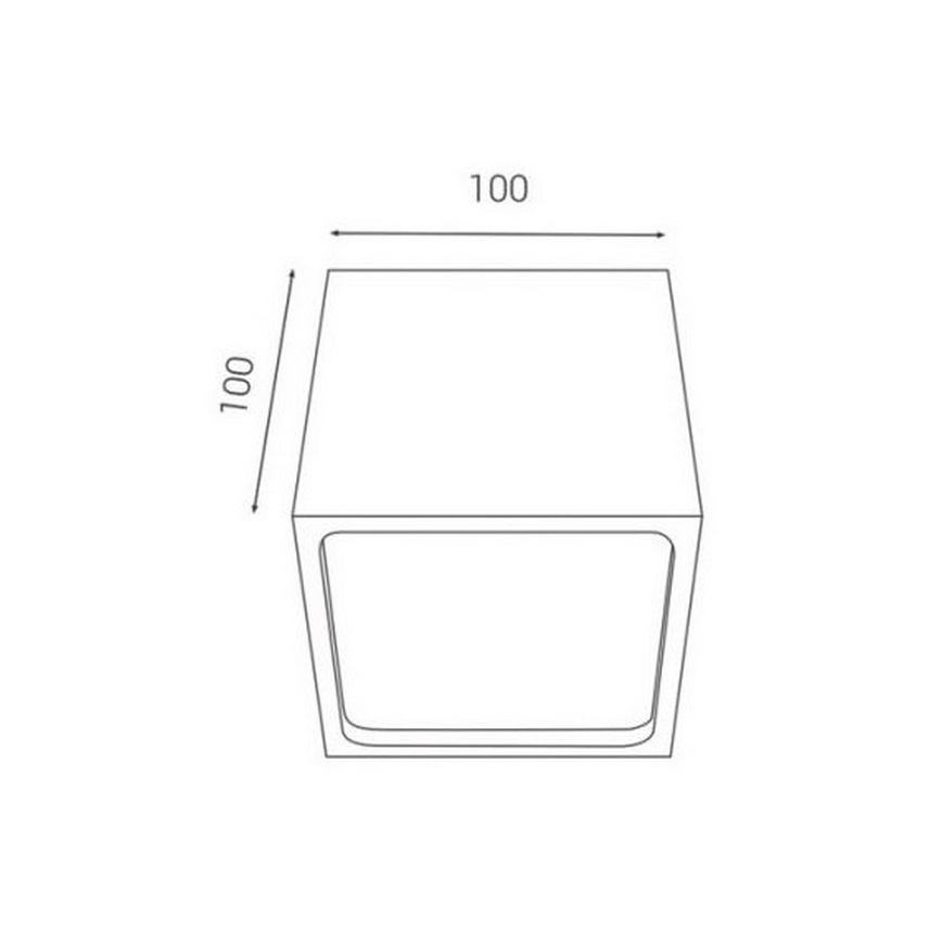 LED2 - LED Väli laevalgusti CUBE LED/12W/230V antratsiit IP54