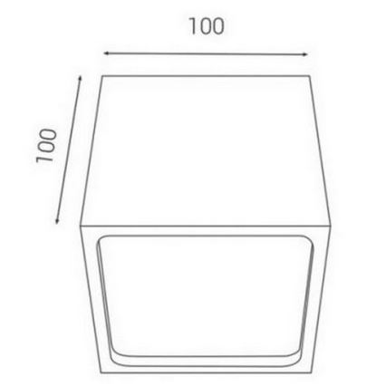 LED2 - LED Väli laevalgusti CUBE LED/12W/230V valge