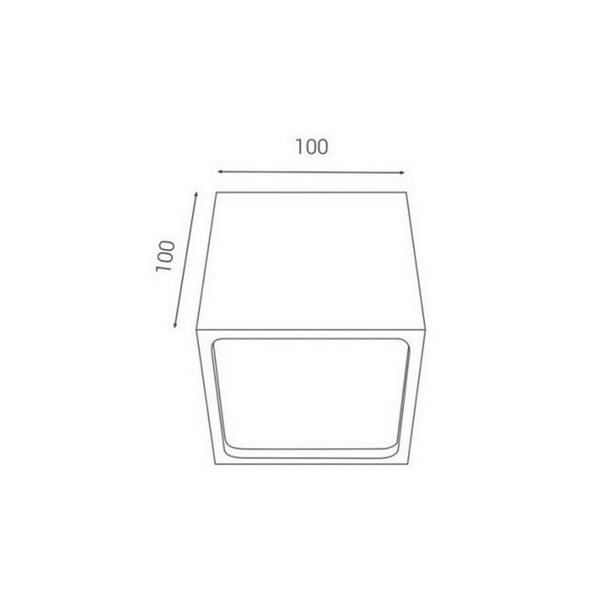 LED2 - LED Väli laevalgusti CUBE LED/12W/230V valge