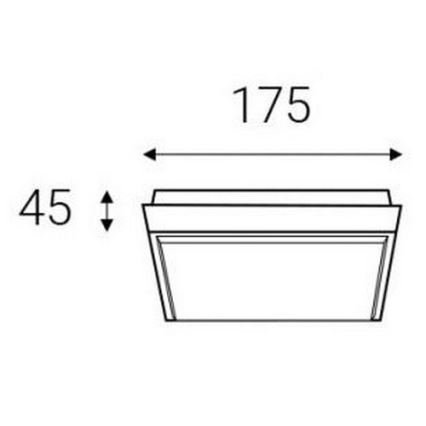 LED2 - LED Väli laevalgusti QUADO LED/10W/230V antratsiit IP54