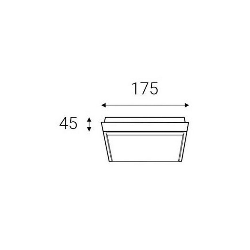 LED2 - LED Väli laevalgusti QUADO LED/10W/230V antratsiit IP54