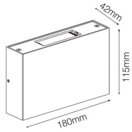 LED2 - LED Väli seinavalgusti BLADE 2xLED/12W/230V IP54