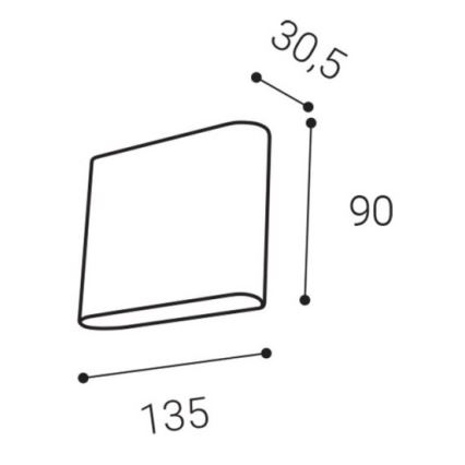 LED2 - LED Väli seinavalgusti FLAT 2xLED/3W/230V IP65 3000K/4000K/5700K must