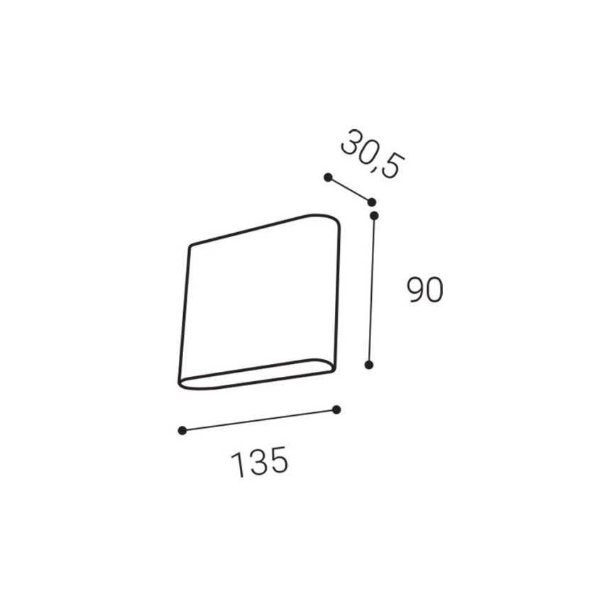 LED2 - LED Väli seinavalgusti FLAT 2xLED/3W/230V IP65 3000K/4000K/5700K must