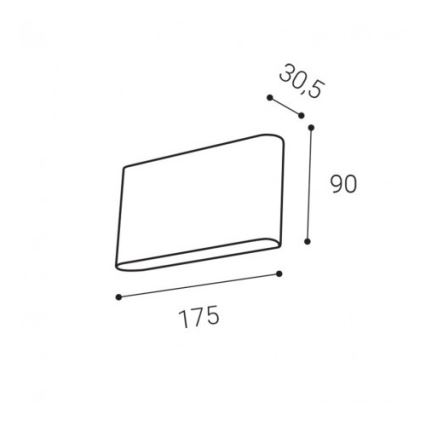 LED2 - LED Väli seinavalgusti FLAT 2xLED/5W/230V IP65