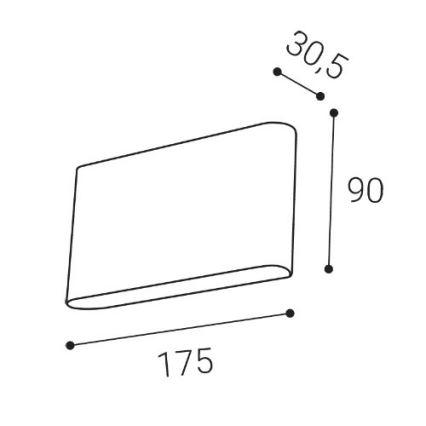 LED2 - LED Väli seinavalgusti FLAT 2xLED/5W/230V IP65 3000K/4000K/5700K must