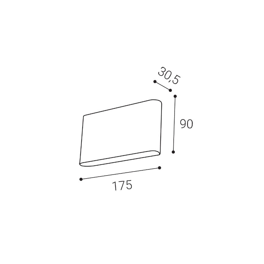LED2 - LED Väli seinavalgusti FLAT 2xLED/5W/230V IP65 3000K/4000K/5700K must