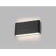 LED2 - LED Väli seinavalgusti FLAT 2xLED/6W/230V antratsiit IP54