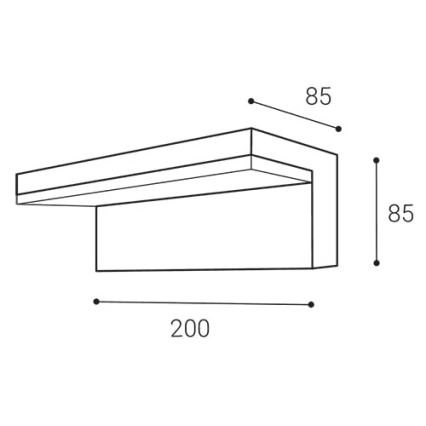 LED2 - LED Väli seinavalgusti HUGO LED/9W/230V IP54 3000K/4000K