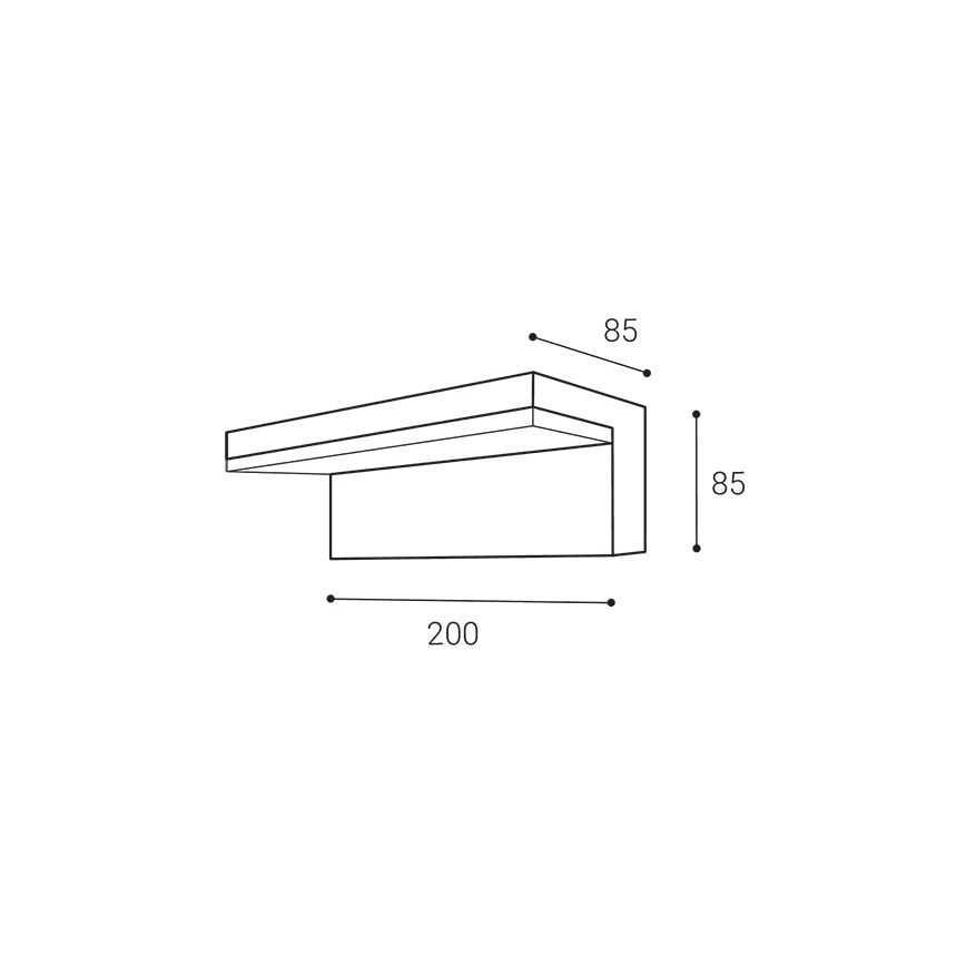 LED2 - LED Väli seinavalgusti HUGO LED/9W/230V IP54 3000K/4000K