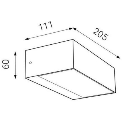 LED2 - LED Väli seinavalgusti KVADER LED/9W/230V IP54