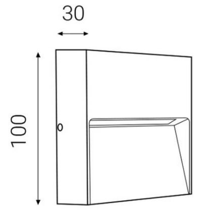 LED2 - LED Väli seinavalgusti STEP ON LED/3W/230V antratsiit IP54