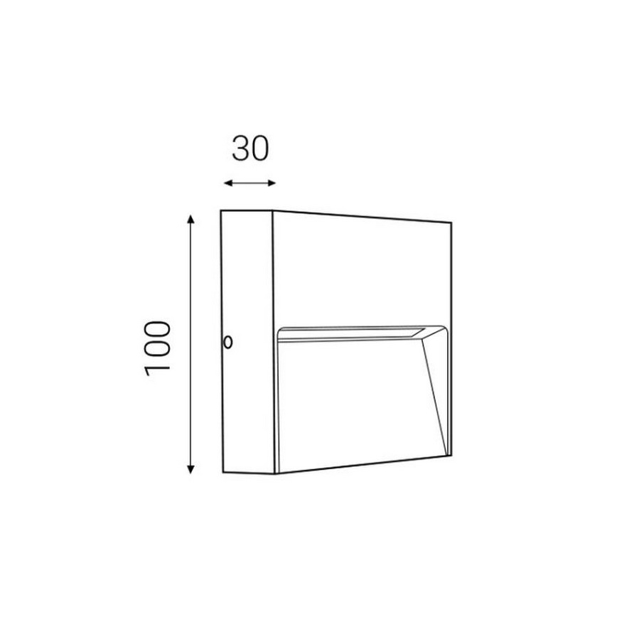 LED2 - LED Väli seinavalgusti STEP ON LED/3W/230V antratsiit IP54