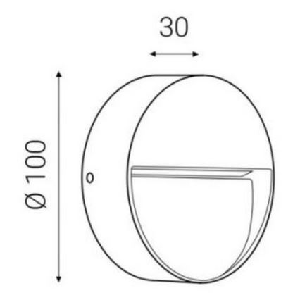 LED2 - LED Väli seinavalgusti STEP ON LED/3W/230V IP54
