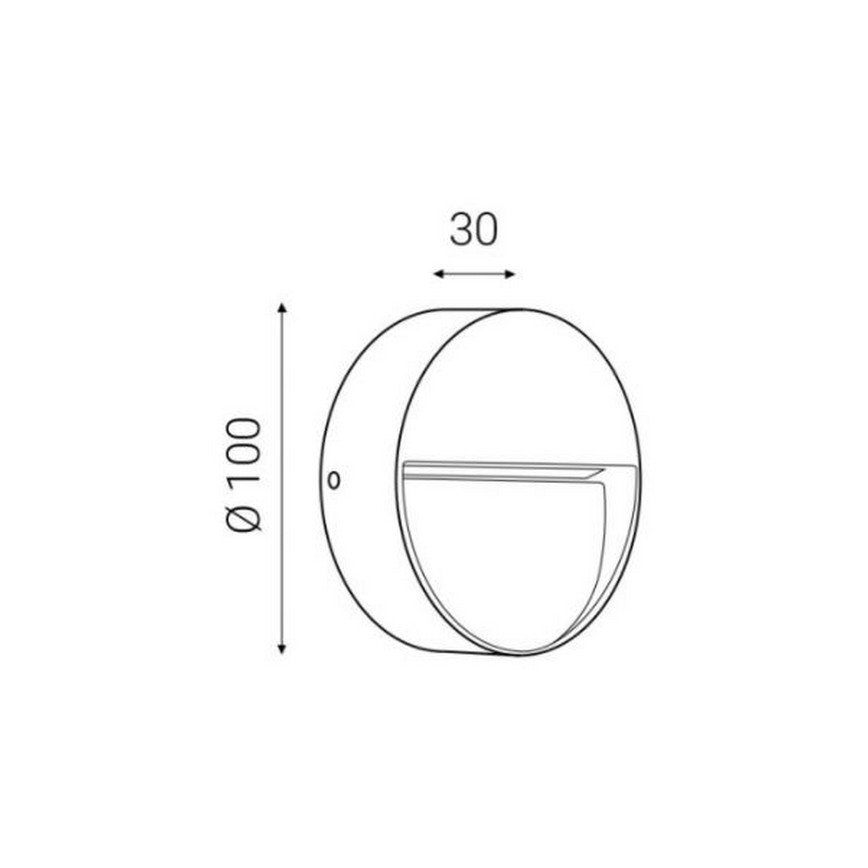 LED2 - LED Väli seinavalgusti STEP ON LED/3W/230V IP54
