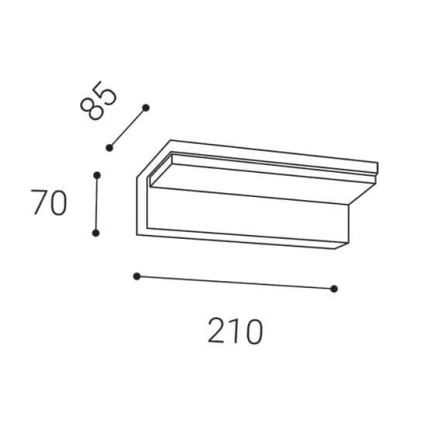 LED2 - LED Väli seinavalgusti koos anduriga HUGO LED/9W/230V IP54 3000K/4000K