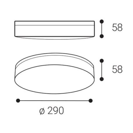 LED2 - LED-vannitoa laevalgusti YPSO LED/22W/230V 3000/4000K IP54 läbimõõt 29 cm valge