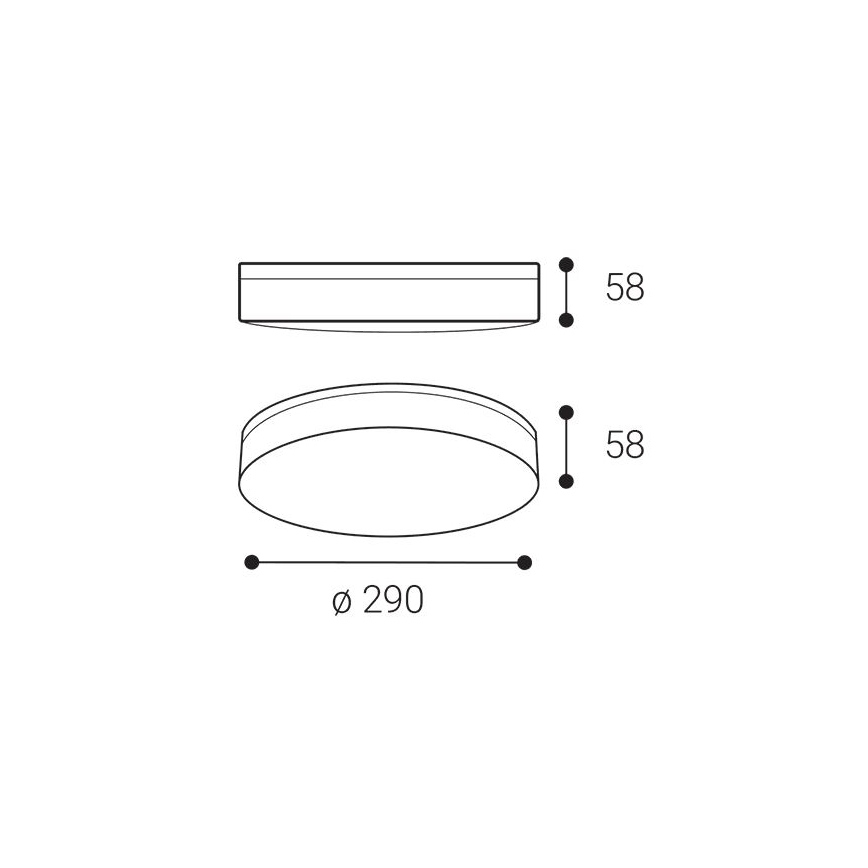 LED2 - LED-vannitoa laevalgusti YPSO LED/22W/230V 3000/4000K IP54 läbimõõt 29 cm valge