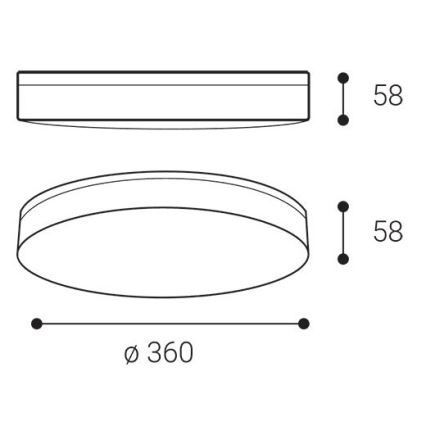 LED2 - LED vannitoa laelamp YPSO LED/30W/230V 3000/4000K IP54, läbimõõt 36 cm, valge
